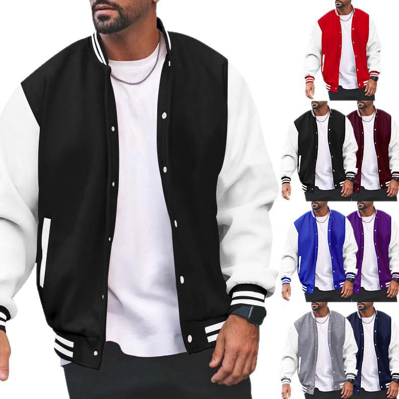 Herren Modische Vielseitige Baseballjacke für den Herbst