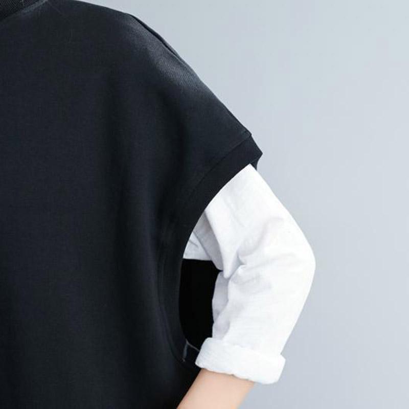 Chaleco para Mujer Algodón Oversize Otoño Color Sólido Cremallera Acolchado Casual Cuello en V Sin Mangas Tops Chaqueta