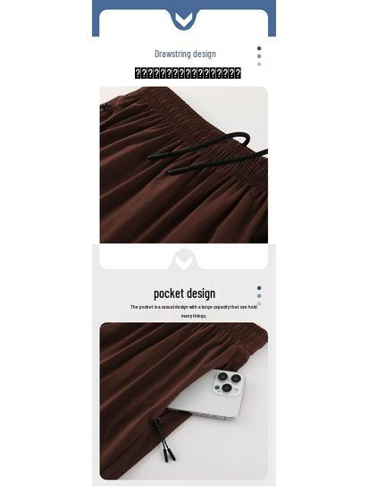 Pánské rychleschnoucí basketbalové šortky z ledového hedvábí - Letní prodyšné 5bodové na běhání, fitness, sport