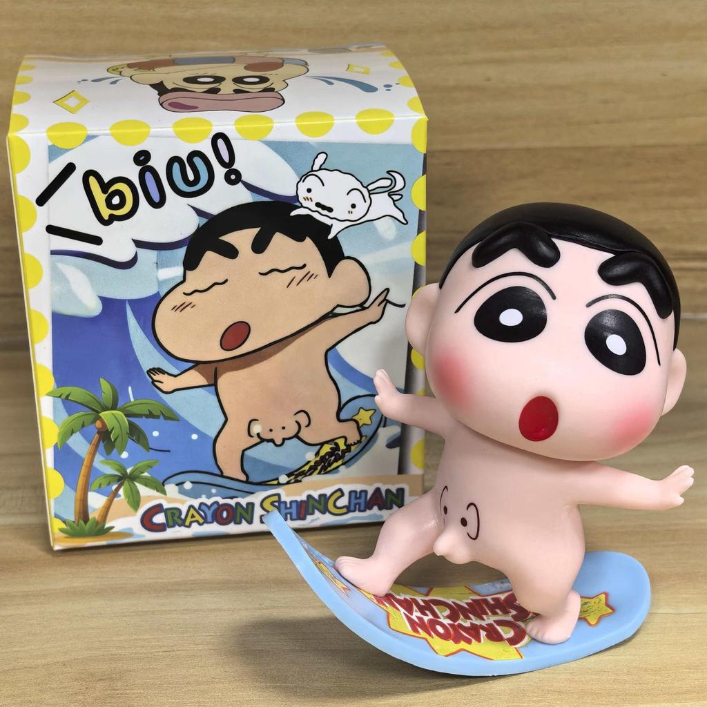 Shin-chan Surfboard Skateboard Rear Car Ornament Gift Set