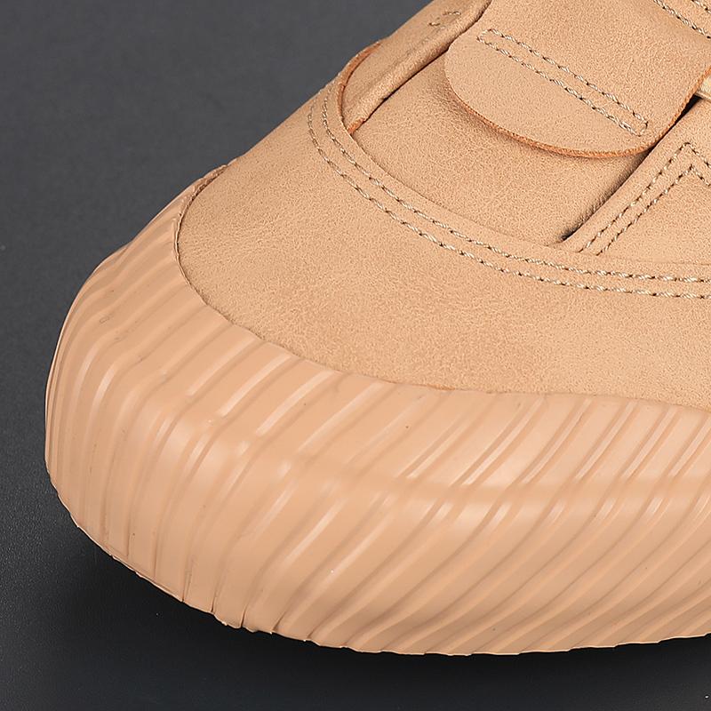 Holfredterse New Fashion Men Leather Casual Shoes Loafers Soft Driving Flat Lace Up Warm Winter Sport Vulcanize Shoes 20953