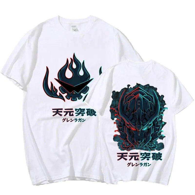 Anime Tengen Toppa Gurren Lagann Tričko Dámské Unisex Unisexga Trička s krátkým rukávem Hip Hop Streetwear Oversized Unisex Tričko