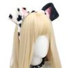 Niedliche Plüsch-Ohr-Haarbänder für Dalmatinerhunde Spa-Stirnband Realistische Tierohren Comic-Convention-Requisiten Festival-Party-Accessoire