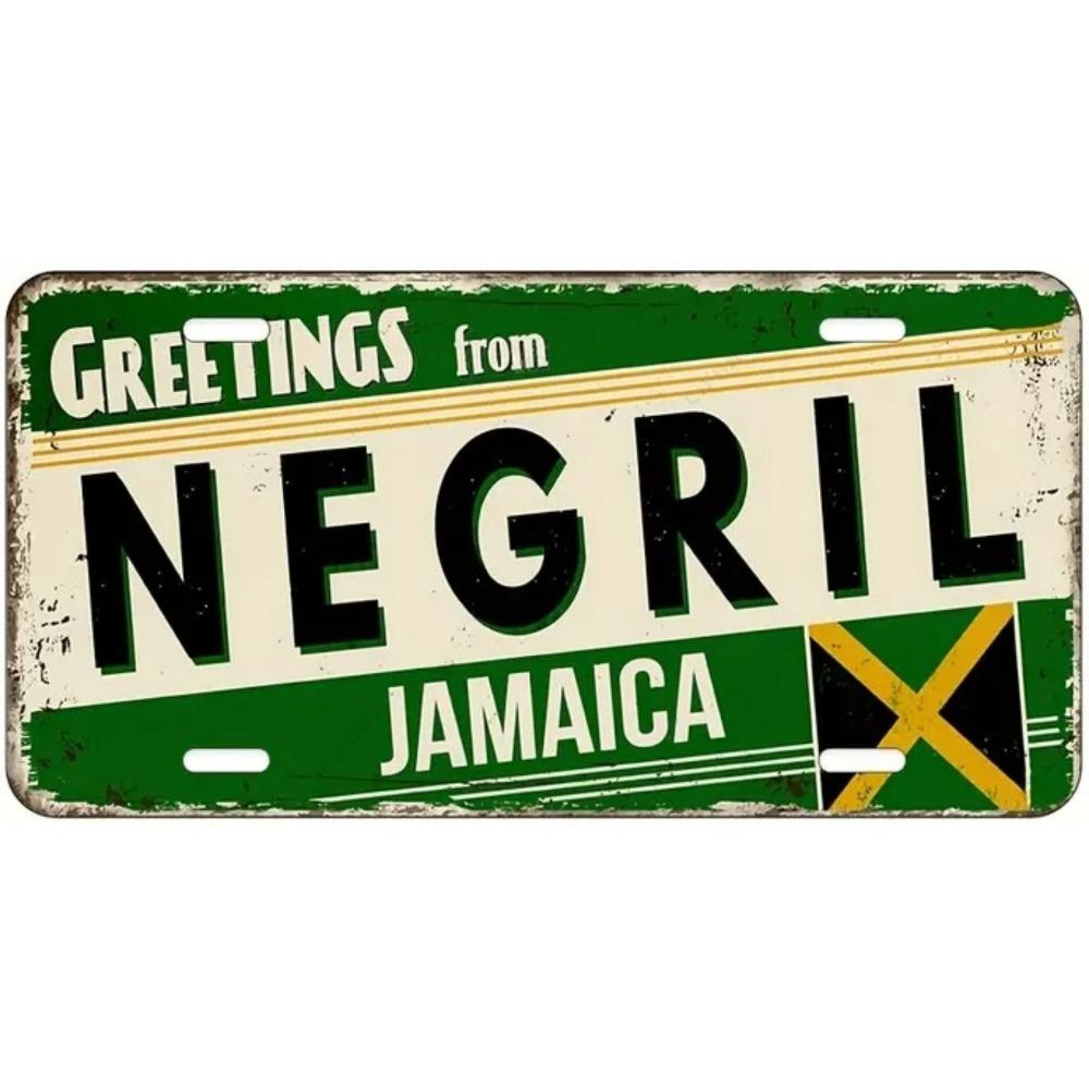 Souvenir Number for the Car , Car Number Plate for Interior Decoration, Metal, 15x30 Cm