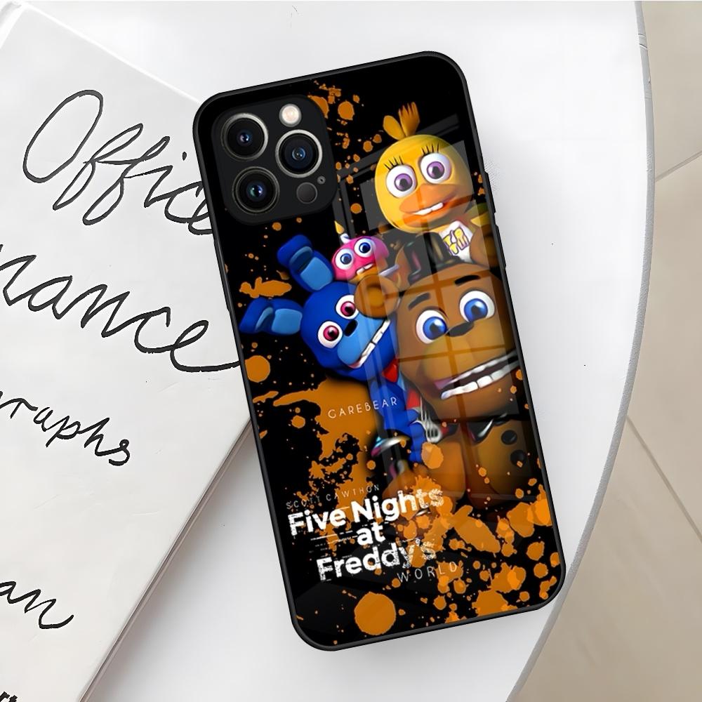 Fnaf Five-nights-At-Freddys Phone Case for Iphone 16 15 14 12 11 13 Pro Max Mini X Xr Xs Se 8 Puls glass Cover