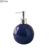Dispensador de jabón de manos redondo de cerámica minimalista Botella de jabón de manos para hotel Botella de loción para baño Bomba de jabón Accesorios de baño para el hogar