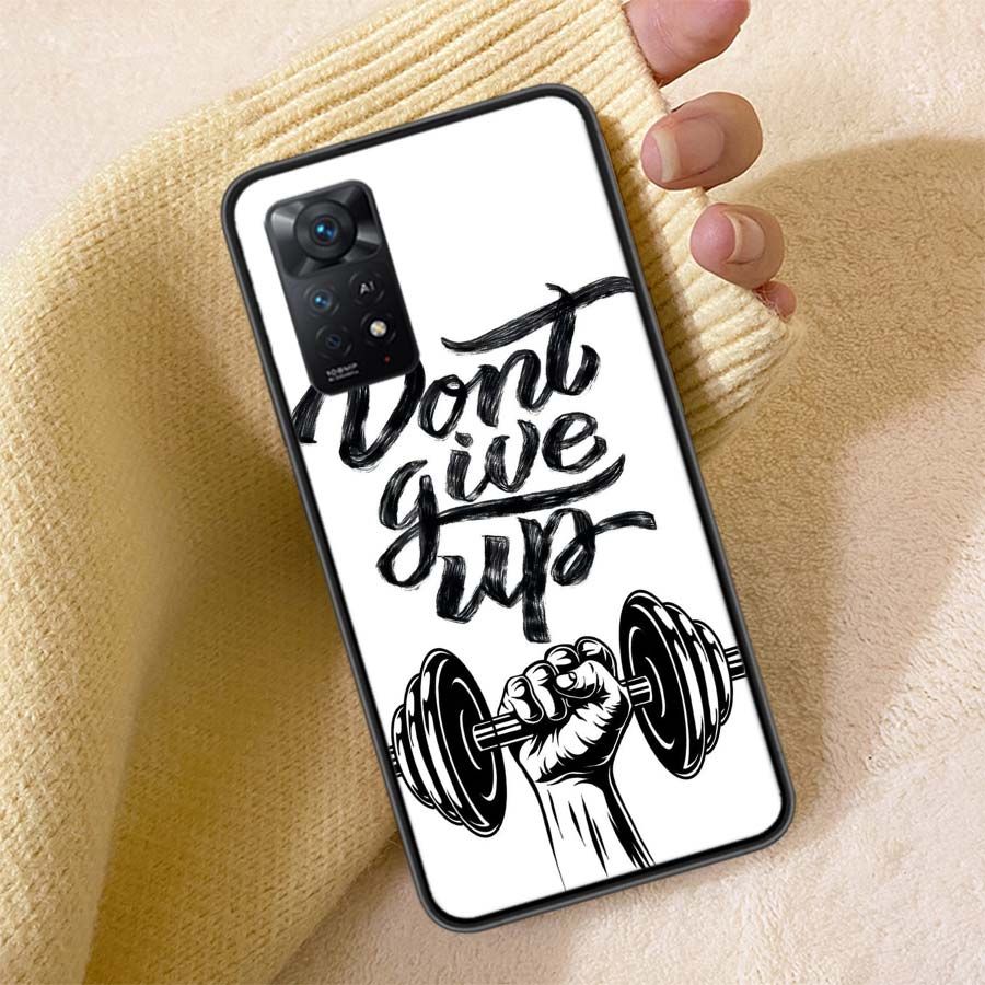 Fitness Equipment Enhances Muscles Phone Case For Redmi Note 13 14 15 Pro Plus 12 13C 12C 15C 9 10 10C 9T 9C 9A TPU Soft Cover C