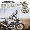 Punk Style Engelsflügel Liebesglocke Anhänger Motorrad Motorradfahren Amulett Anhänger Rock Party Viel Glück Fahrglocke Bikerglocke
