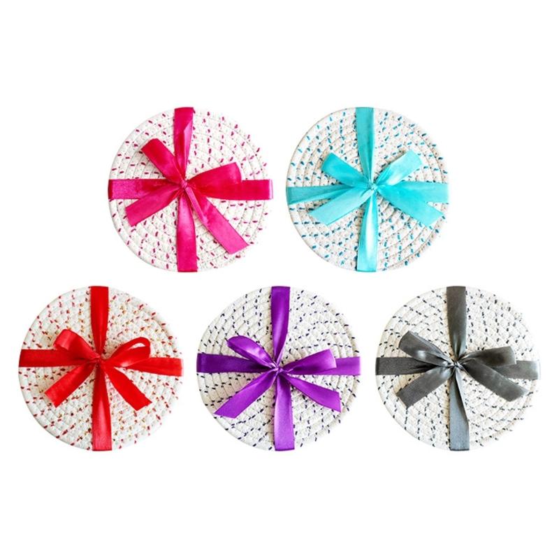 3Pcs Kitchen Table Mats Heatproof Colorful Dish Pad With Nonslip Base For Home Dining Protections Use