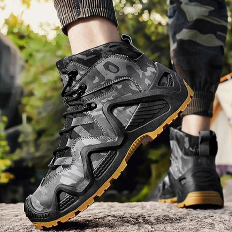 Fashion Fashion Camouflage Men Boots Outdoor Non Slip Wear-resistant Hiking Shoes for Men Tactical Training Boots Desert Work Ankle Bota