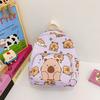 Cartoon Capybara Printting Backpack School Bag For Cute Kids Breathable Gift