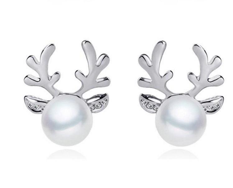 

Роскошное ожерелье и серьги из рогов оленя с бриллиантами и жемчугом в новом стиле — Рождественский подарок