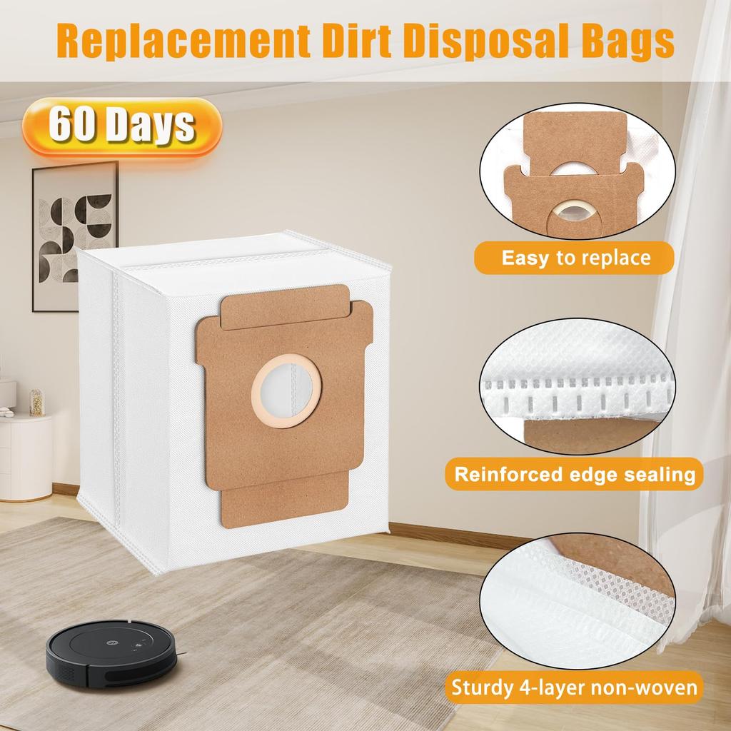 1Pc Dust Bag for iRobot Roomba 105 Combo/205 Dustcompactor/Plus 405 Combo/Plus 505 Combo Non Woven Fabric Vacuum Cleaner Replacement