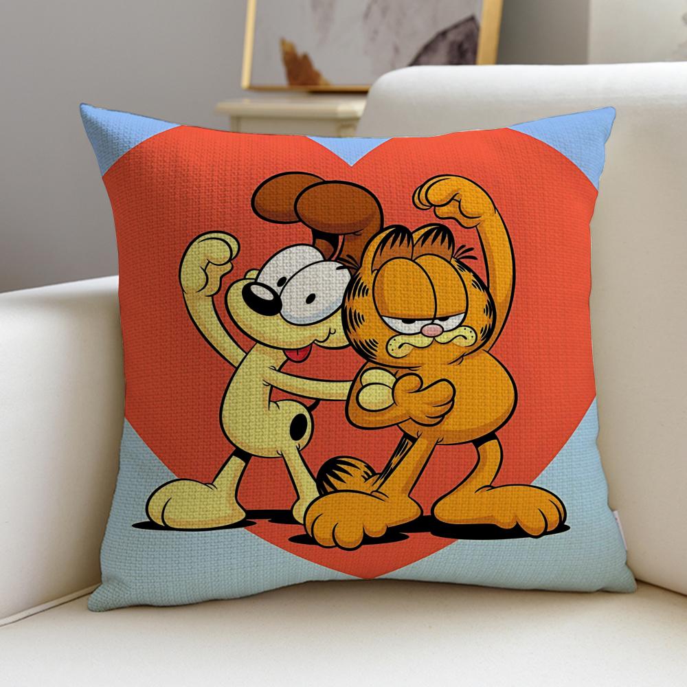 Cartoon GarfieldS Cushion Cover Pcs Soft Decorative Square Cushion Covers x x Pillowcases for Sofa Couch Home Bedroom
