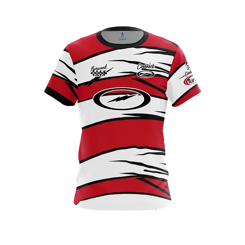 Coolwick Storm Bowling Jersey Black Lightning Logo Short Sleeve Performance T-Shirt Pro Player Fan Casual Family Matching