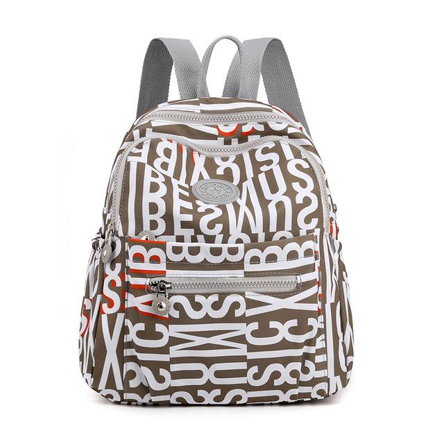 

Женская сумка и рюкзак Новый рюкзак из ткани Оксфорд Модная женская сумка-мессенджер Легкий и водоотталкивающий дорожный рюкзак с буквенным принтом Школьная сумка One Size