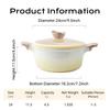 DONNOR Nonstick Die Casting Stock Pot Micro Pressure Soup Pot with Lid 4.7QT Induction Compatible Ceramic Casserole