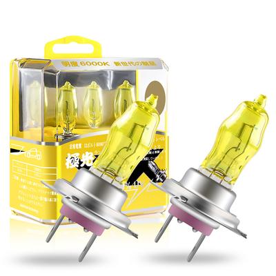 2 sztuk 100w żółty H7 żarówka halogenowa H1 reflektor samochodowy H4 reflektor motocyklowy H8 światło przeciwmgielne H3 H11 9005 9006 HOD światło halogenowe 12v