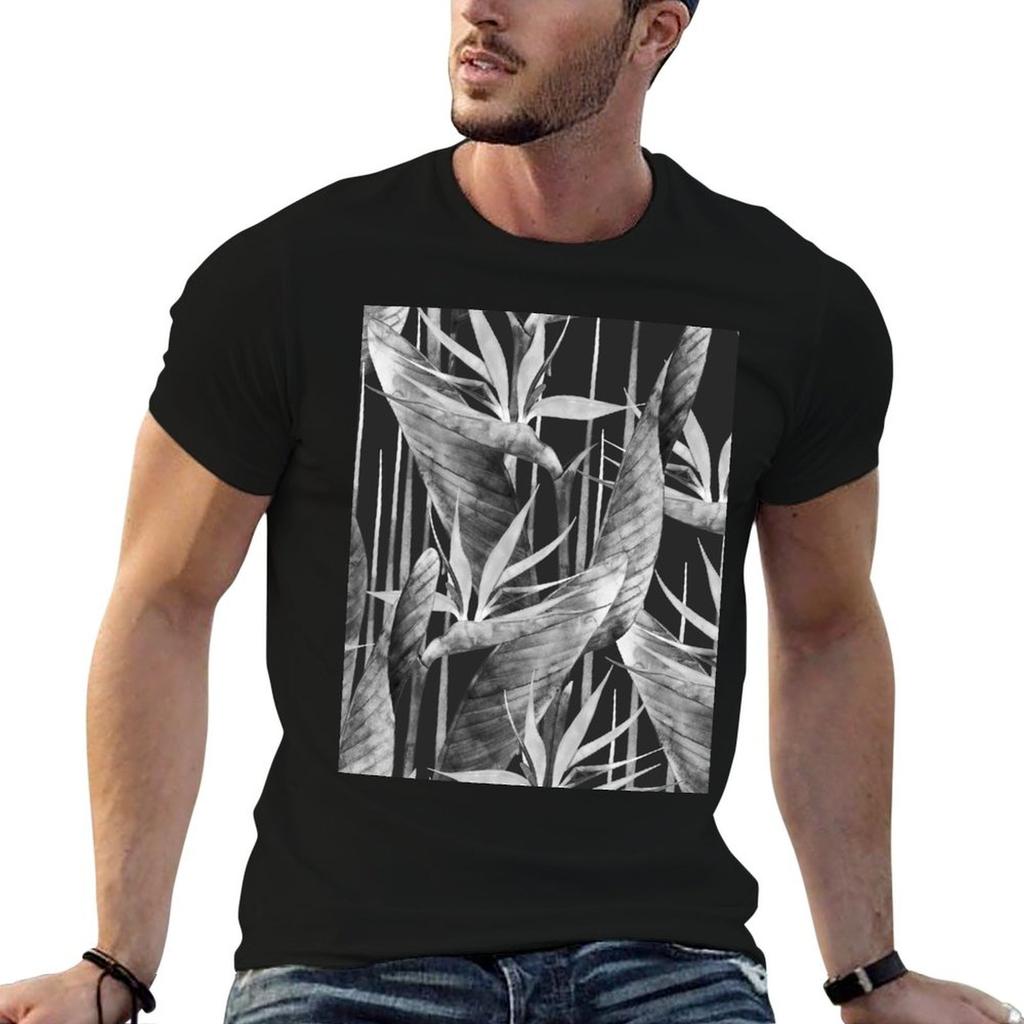 Watercolor strelitzia T-Shirt t shirts designer t shirt men 100% cotton luxury brand cotton t s