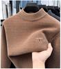 Men's Fleece-Lined Winter Embroidery Sweater