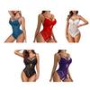 Women's Sheer Mesh Lace Bodysuit One-Piece V Neck Nightwear Camisole See Through Underwear Sexy Date Night Clubwear
