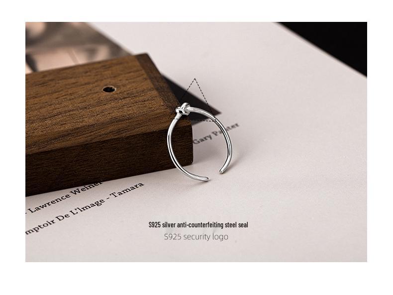 Inel Nod Argint S925 Banyan Tree - Design Nișă pentru Femei, Lux Deschis la Modă.