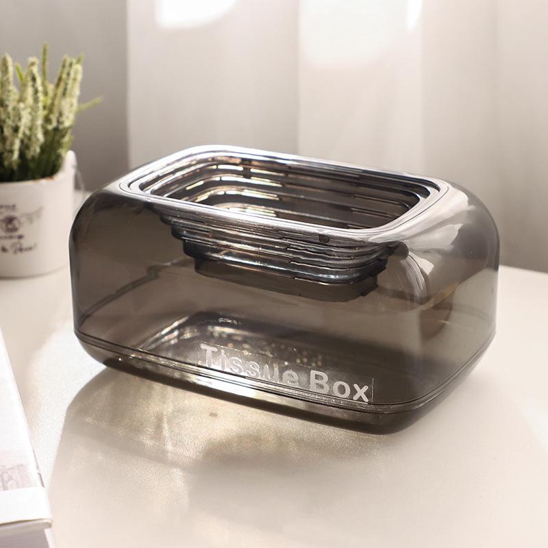 Zapuštěná průhledná krabička na kapesníčky snadno vynitelná Inovativní styl kreativní design domácí luxusní styl