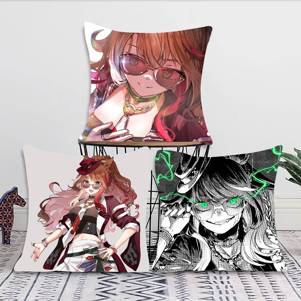 Forever Young Anime U-umamusume Pillow Case Fashion Square Pillowcase Bedroom Sofa Room Ins Decoration Leisure
