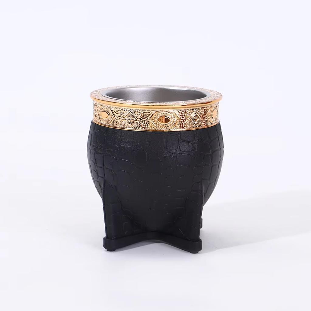 1 buc Cană de apă Paraguay din oțel inoxidabil cu strat dublu cu pai, textură carapace de țestoasă, cană coajă de ou, cană coajă de ou cu textură de piele