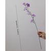 Artificial Sweet Pea Flower Branch Lifelike Fake Flowers Flocked Stem Fabric for DIY Home Bouquet Supplies Wedding Decoration