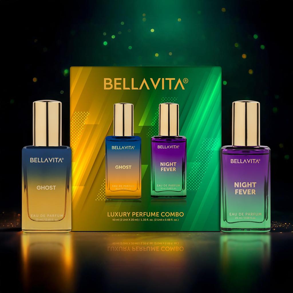 Ghost & Night Fever | Μακράς Διάρκειας 2x20ml EDP Άρωμα για Άνδρα και Γυναίκα | Περγαμόντο, Κέδρο | Premium Unisex Άρωμα