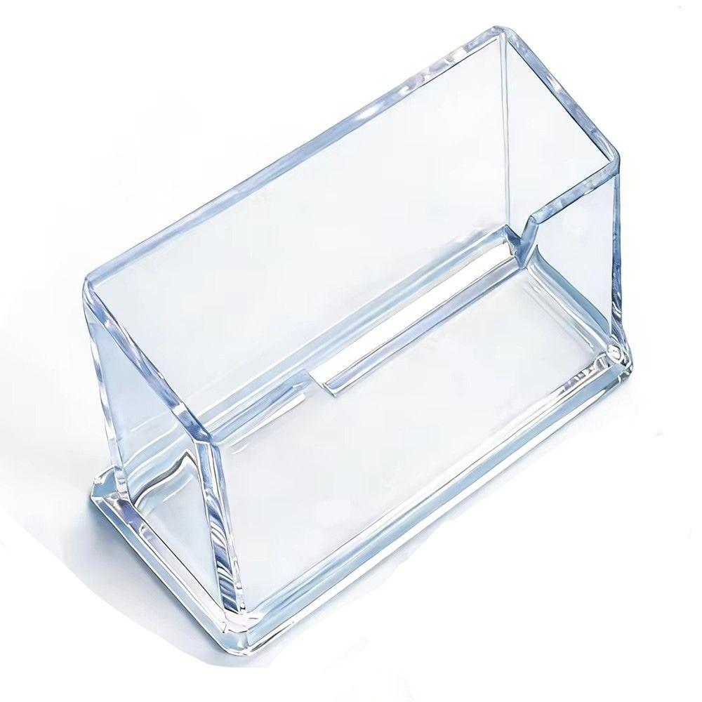 Clear Acrylic Business Card Display Stand Single Layer Card Display Box  Office Supplies
