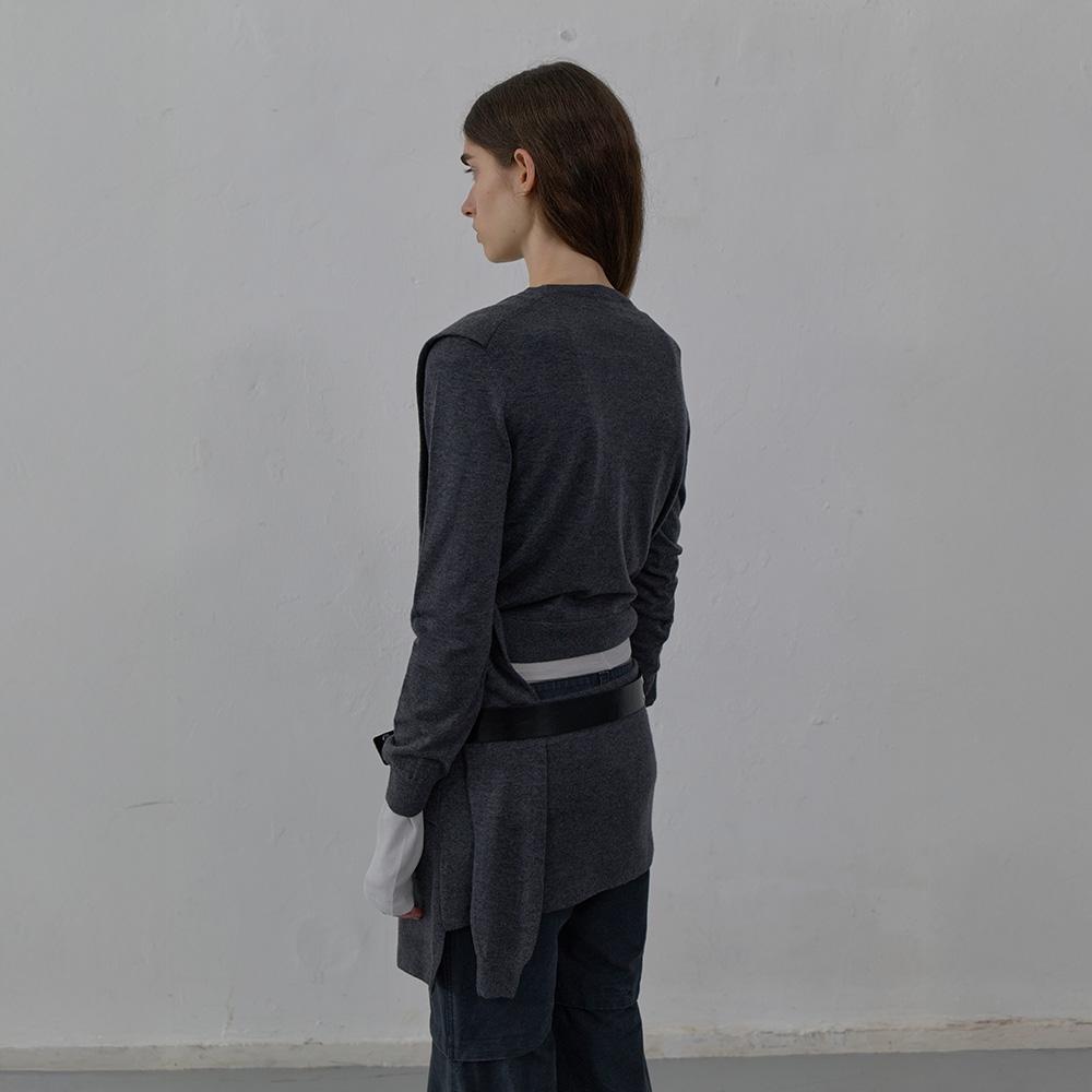 LCDC™ Tied Detail Knit Top (Melange Gray)