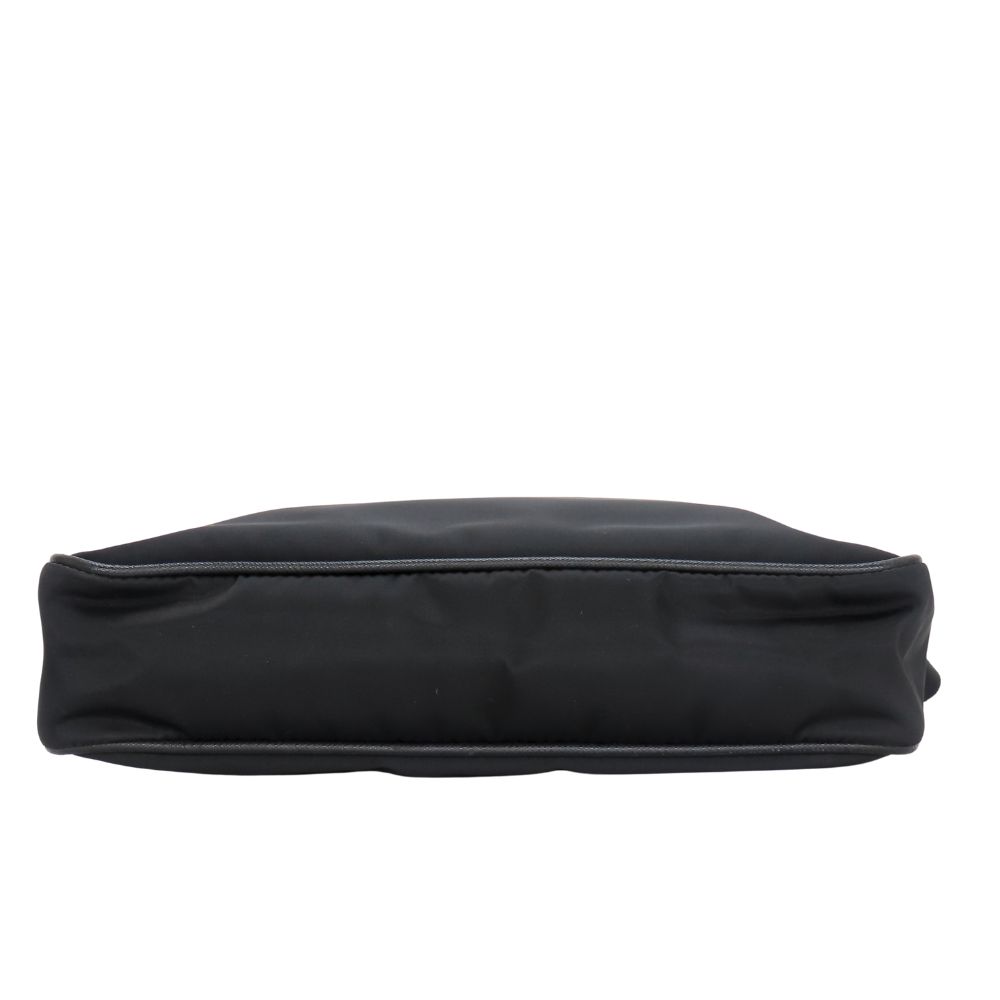 Used PRADA Shoulder Bag 2VH797 Nylon NERO black Triangular plate