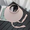 Empty Top Hat Sunscreen Hat Women'S Spring Summer Travel Simple Sun Hat Big Brim Full Face Visor Cycling Hat