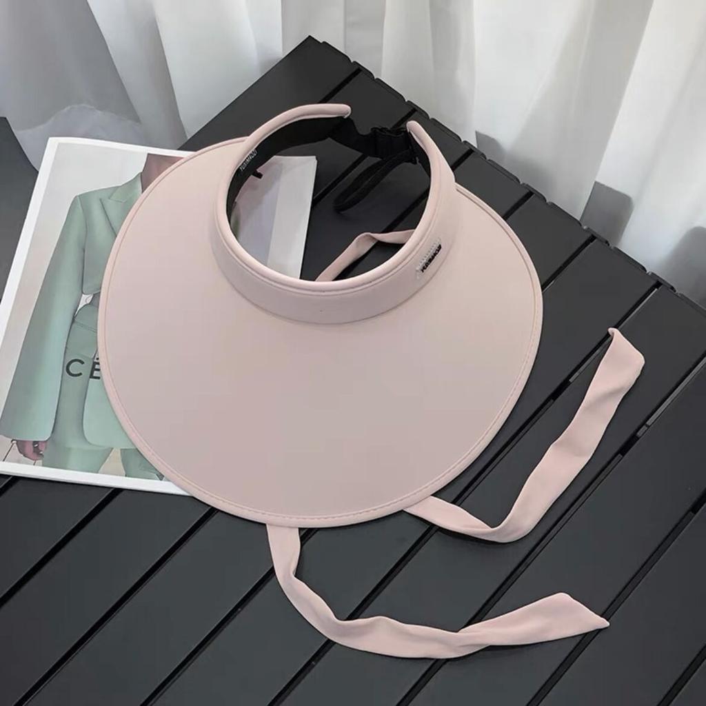 Empty Top Hat Sunscreen Hat Women'S Spring Summer Travel Simple Sun Hat Big Brim Full Face Visor Cycling Hat
