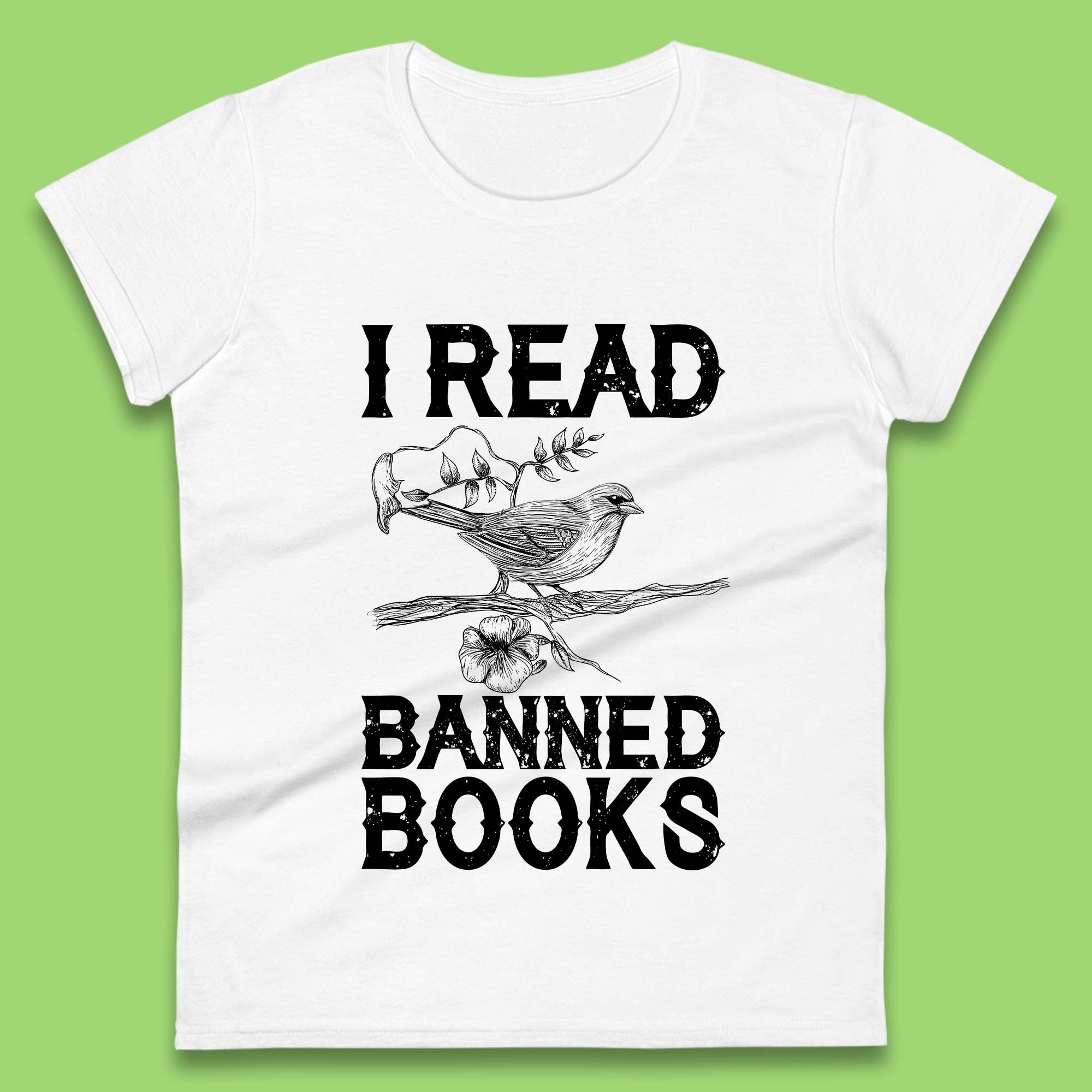 I Read Banned Books Womens T-Shirt Mens Tops Tees Unisex M