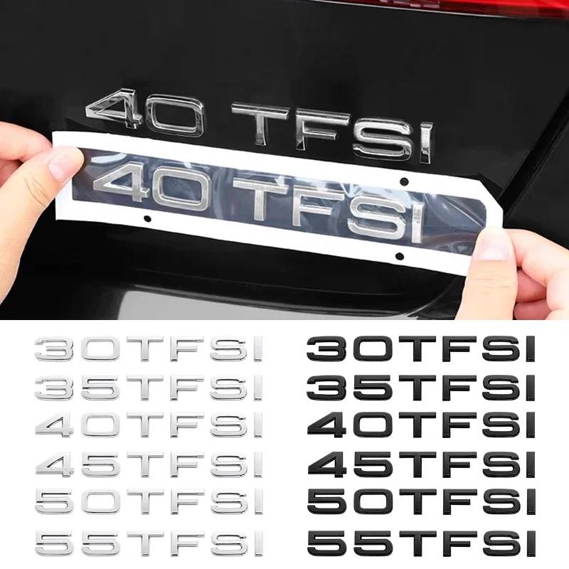 Silver Black Letters 30TFSI 35TFSI 40TFSI 45TFSI 50TFSI 55TFSI 60TFSI Numbers Emblem For new A1 A3 A4 A5 A6 A7 A8 Q2 Q3 Q5 Q7