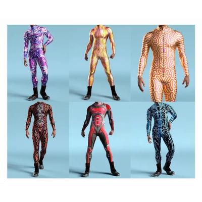 Cool CyberPunk Mechanical Armour Jumpsuit Punk Cosplay Bodysuit Steampunk Costume Halloween Party Shows Men Women Zentai Suit