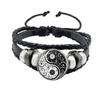 One piece Yin Yang Tai Chi rope bracelet black and white braided leather bracelet bracelet women's gift