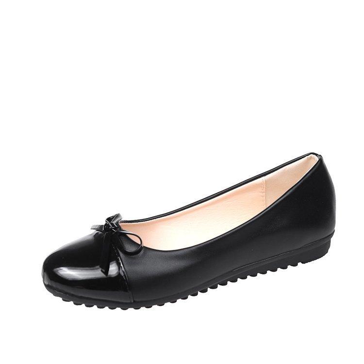 Autumn New Round Toe Women's Shoes Fashion Plus Size Shallow Flat Bow Knot Casual Single Footwear Outdoor Non Slip Ladies Shoe