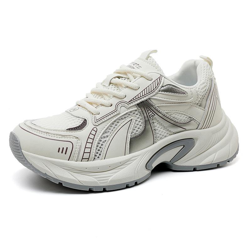 Fashion 2025 Spring New Color Matching Casual Shoes Platform Heightening Women Sneakers Student Fashion Korean Version Board Shoes Women