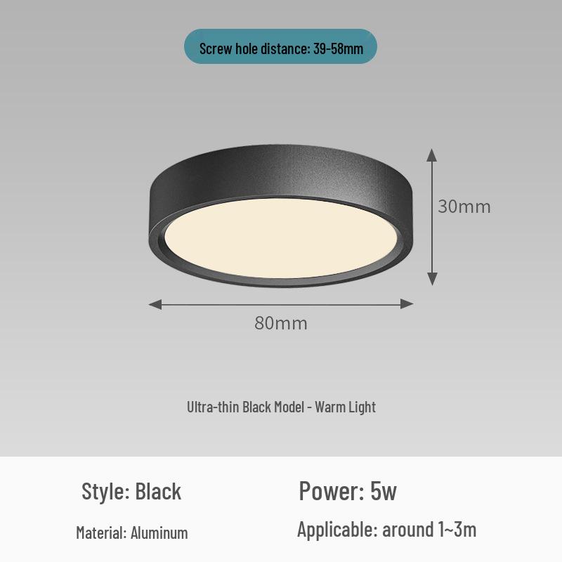 Round Surface-Mounted LED Ceiling Light for Living Room, Bedroom, Entrance, Corridor, Aisle, Home Spotlight