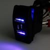 ESUPPORT Car Auto 12V Momentary Light Button Rocker Toggle Switch Blue LED Winch In Out ON-Off-ON 7Pin SPDT