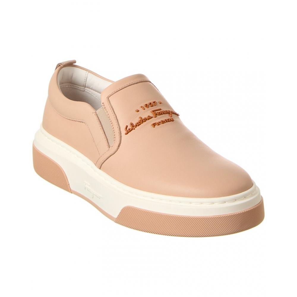 

Salvatore Ferragamo Кожаные слипоны Ferragamo Cassina розовый