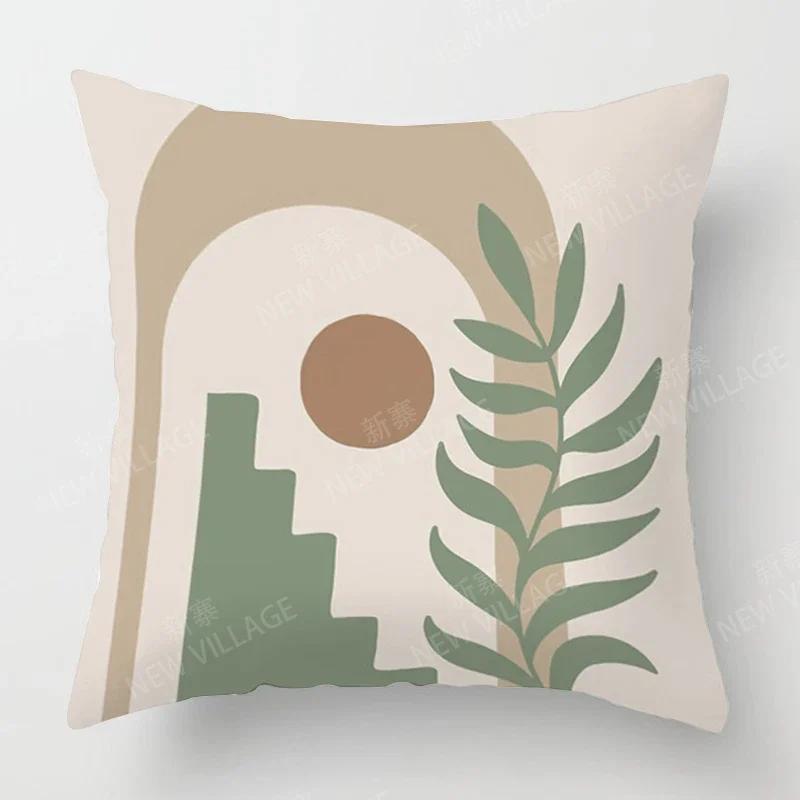 Скандинавский осенний домашний декор наволочка для подушки диванная наволочка 45x45см бохо абстрактный геометрический моранди 450mm*450mm