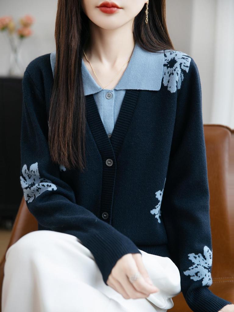 Retro Women's Knitted Cardigan – Exquisite, Loose, Early Autumn Slimming Jacket