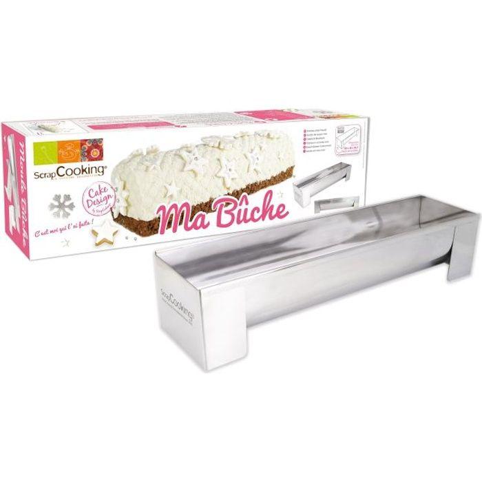 Moule à bûche - SCRAPCOOKING - A bûche - Inox - 30 cm - Pieds démontables