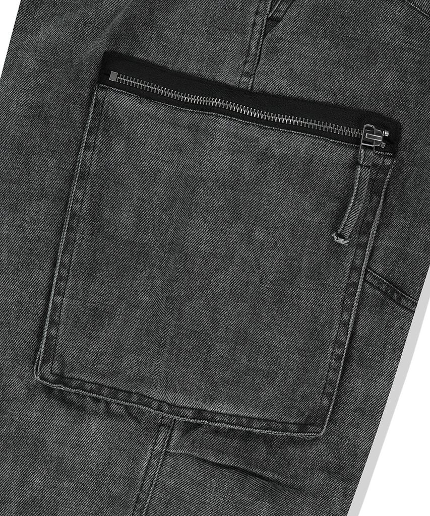 MAHAGRID Washed Utility Pant Charcoal(Mg2Fsmd121A)