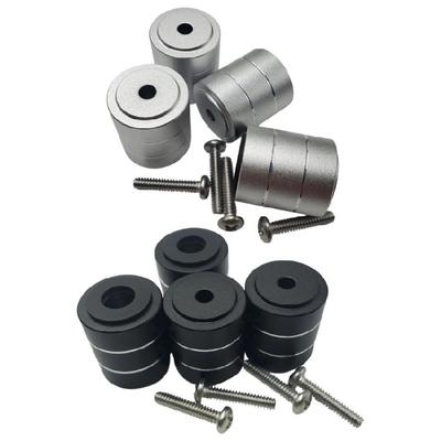Aluminum Feet PC Chassis Shock Absorbing Nonslip Vibration Damper Floor Protector Shock Absorbing Foot Pad Replacement